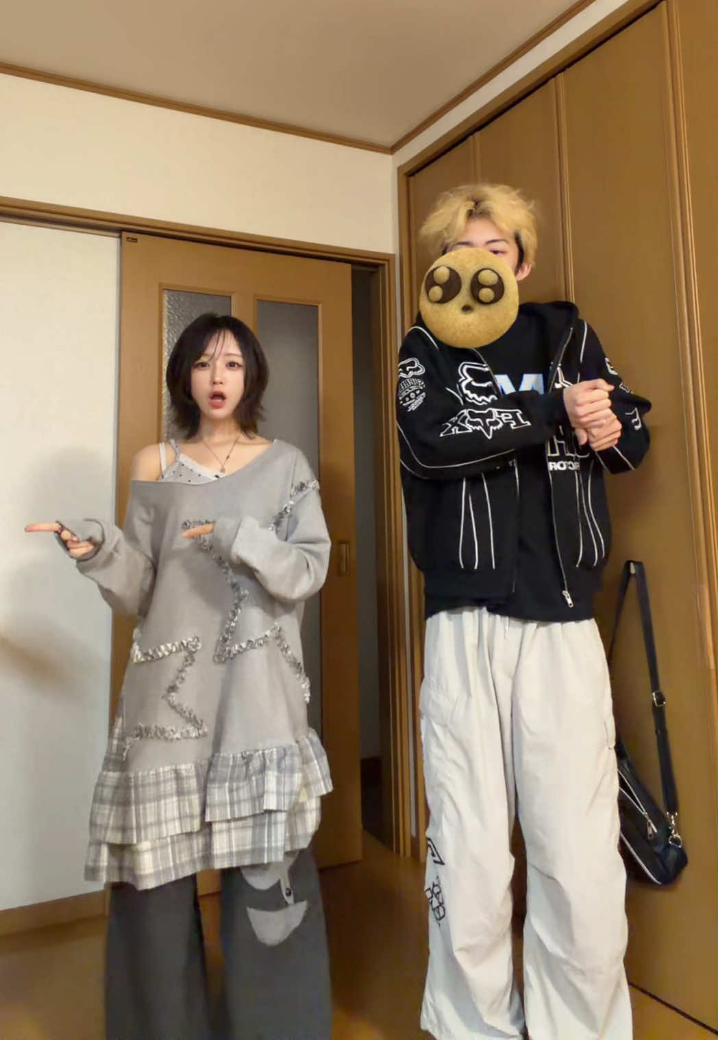 寝癖えぐい弟と。上京したから最近結構会えてる🫶🏻💖