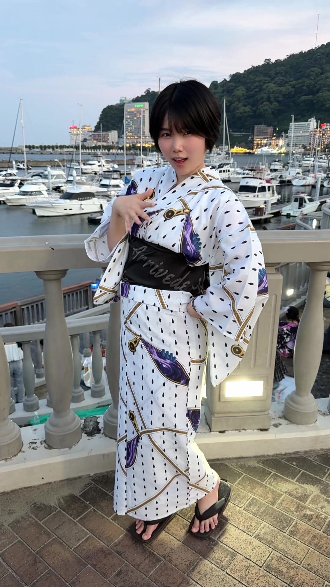 ジョジョコラボの浴衣着たよ〜！めっちゃ可愛いよねこれ！？