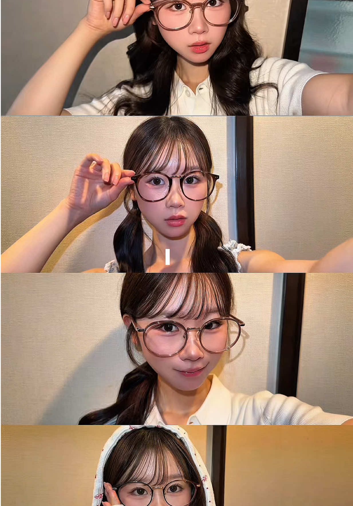 JINSの新作、ヒロイン顔♡中顔面短縮メガネを4本試してみたよ‼ @JINS_PR #PR #JINS
