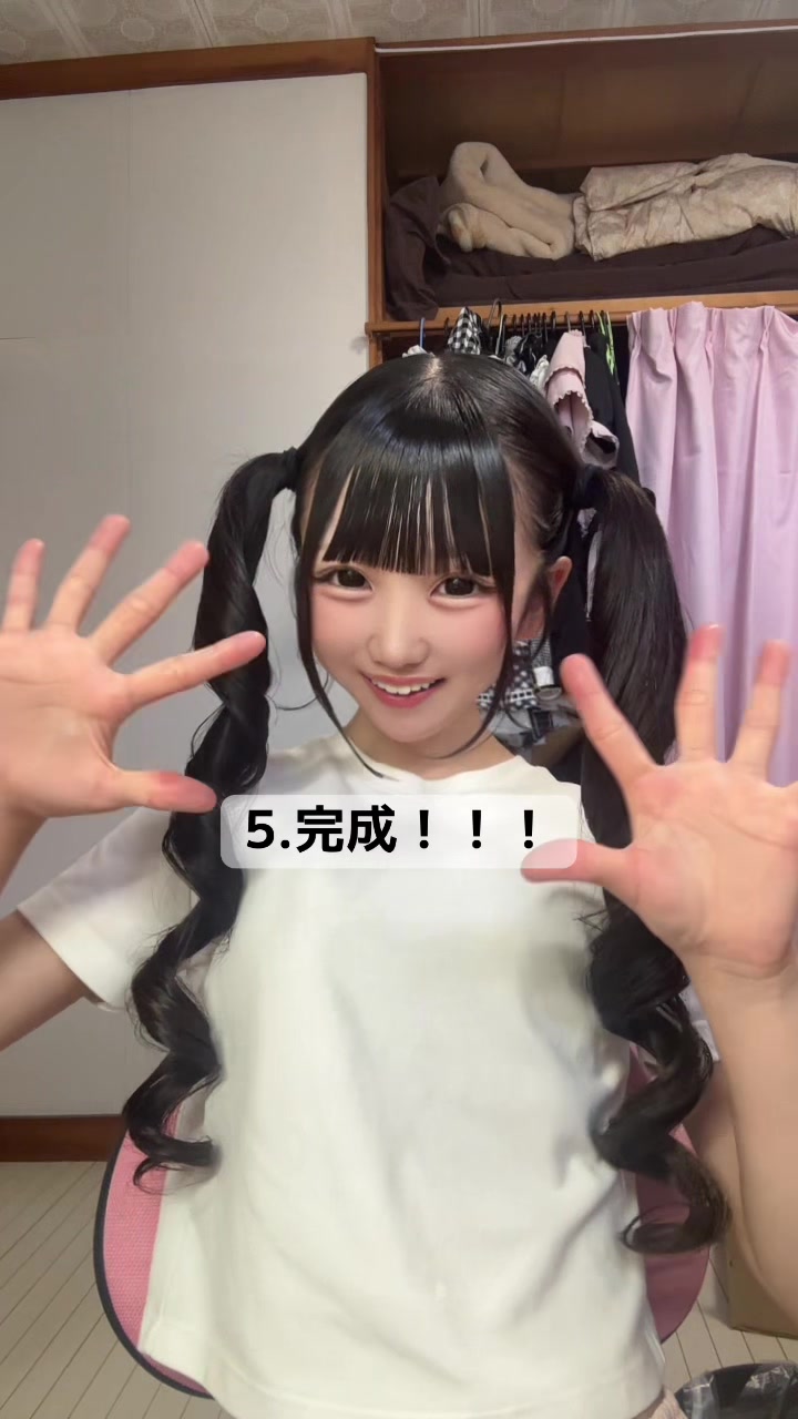 かわいいクルクルツインテール✨💘#量産型 #vo5 #巻き髪 #ツインテール #ヘアアレンジ 