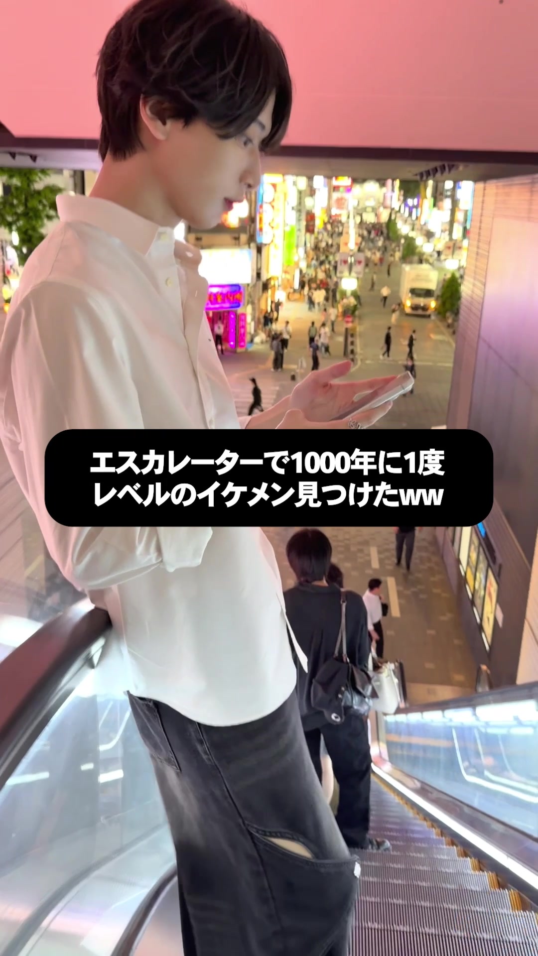 エスカレーターで1000年に1度レベルのイケメン見つけたw #미치에다슌스케 #みっちー #マスク美人