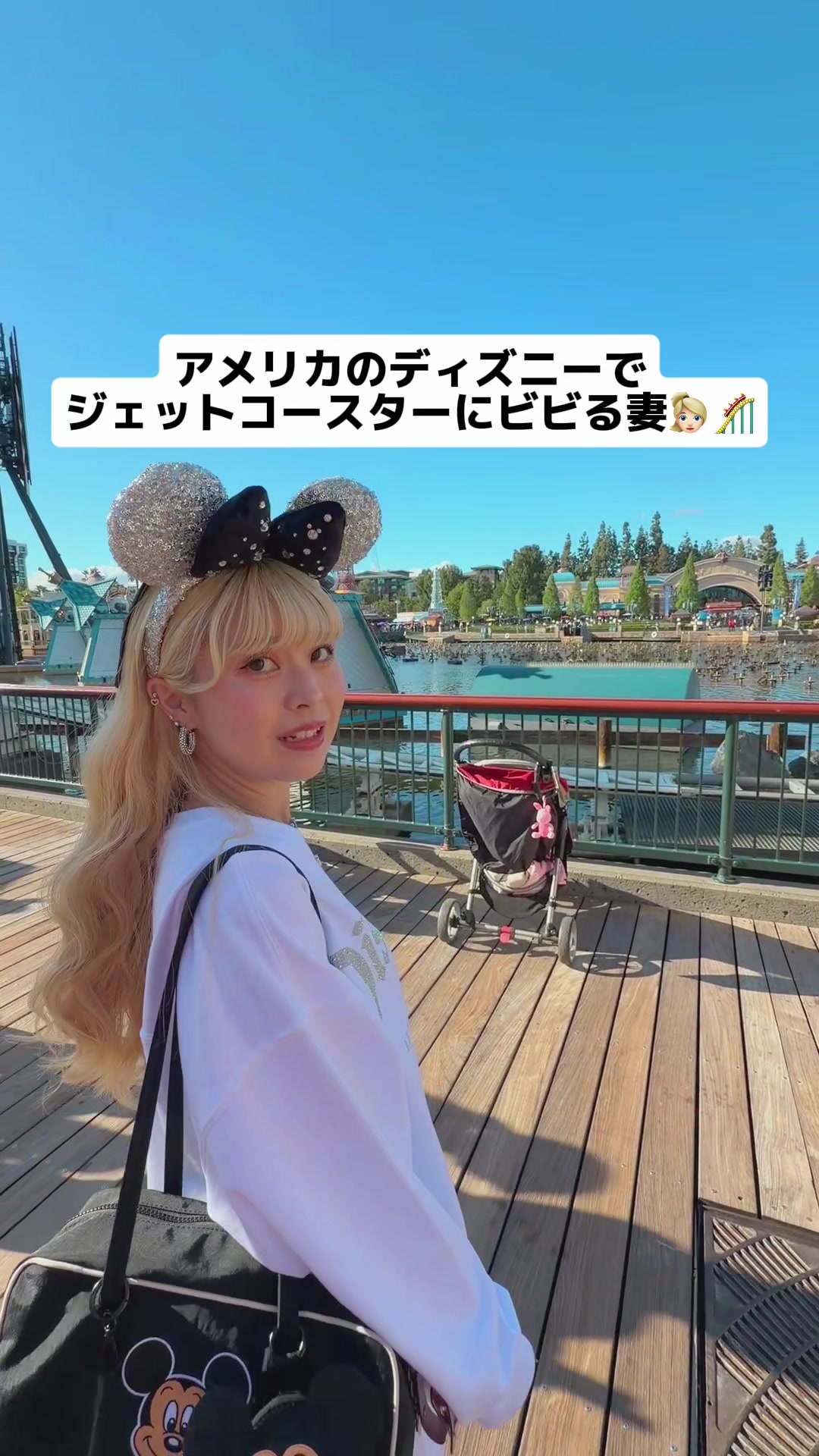 まさかの結末で草😂笑#ディズニー #夫婦 #アナハイムディズニー #旅行 #ジェットコースター 