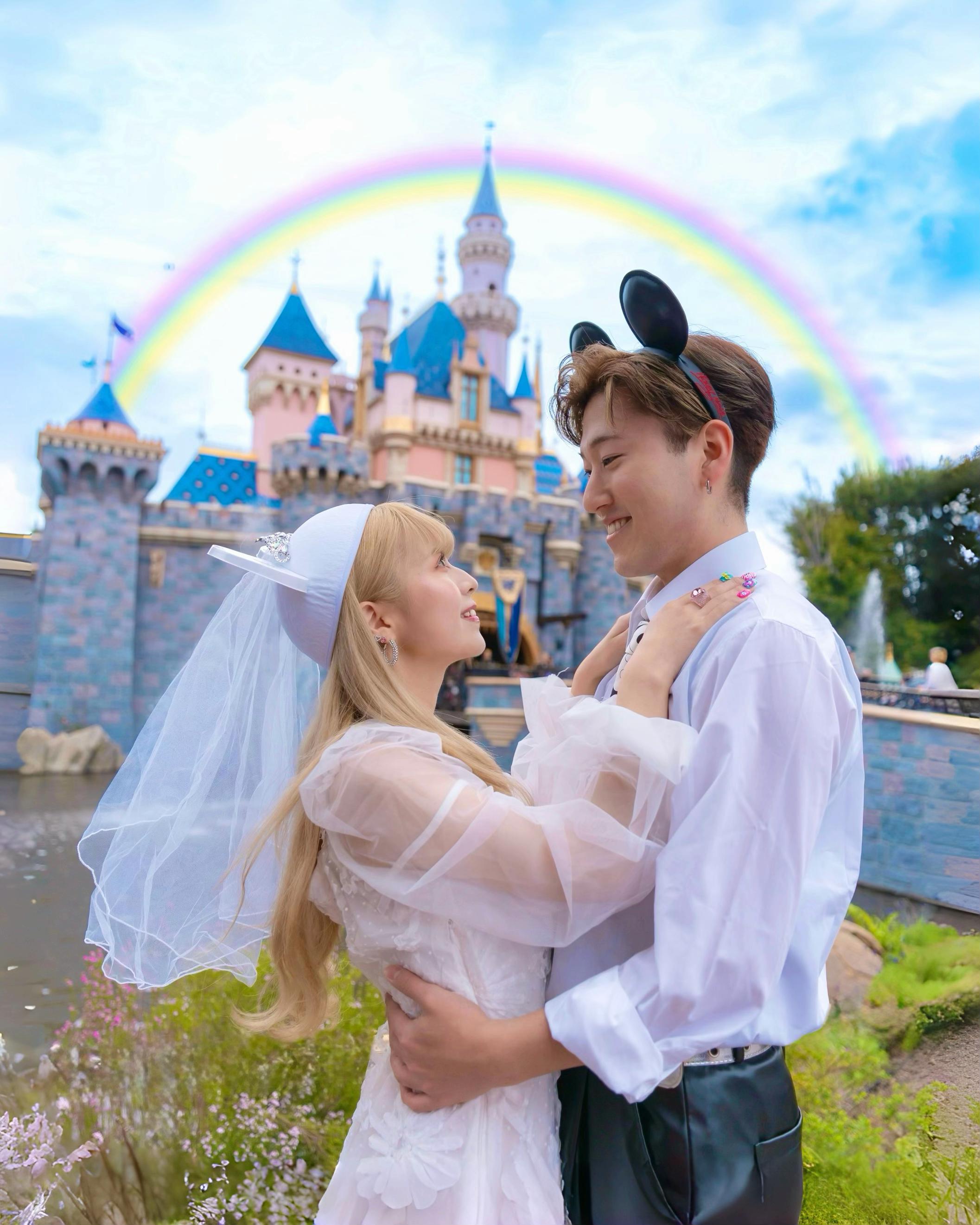 結婚2年記念日🩵🌈 付き合ってからは9年目🫶 これからもずっと一緒にいようね✨ #夫婦 #ウエディング #記念日